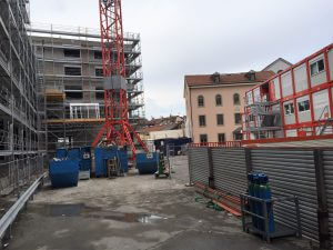 Rue du Tunnel, bâtiment en construction différente vue