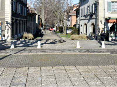 Vue sur allée dans Carouge